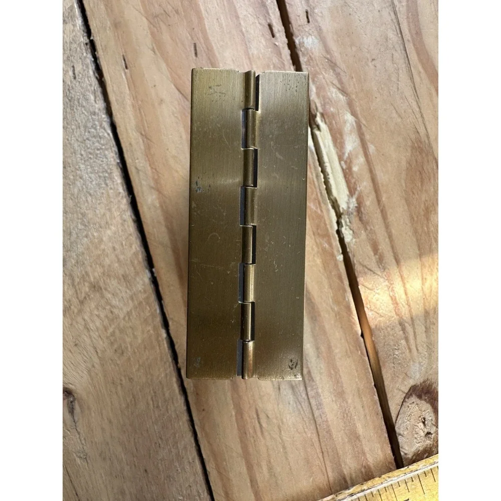 Vintage Hinged Double Photo Picture‎ Frame Gold Tone Metal Mid Century